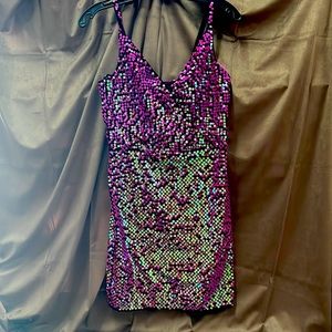 Sho Mini dress purple Sequins